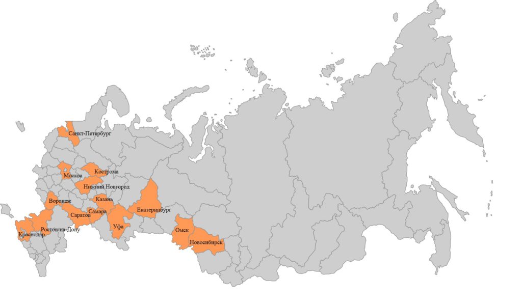 Основные направления грузоперевозок по территории России